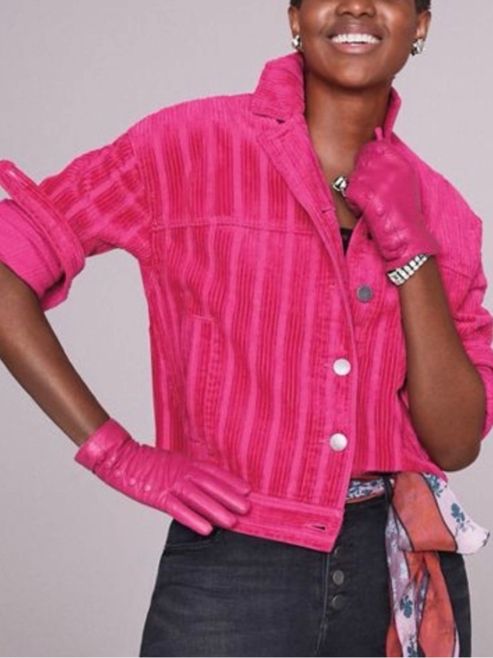 CAbi Cheeky Corduroy Blush Pink Topper #4124 Jacket